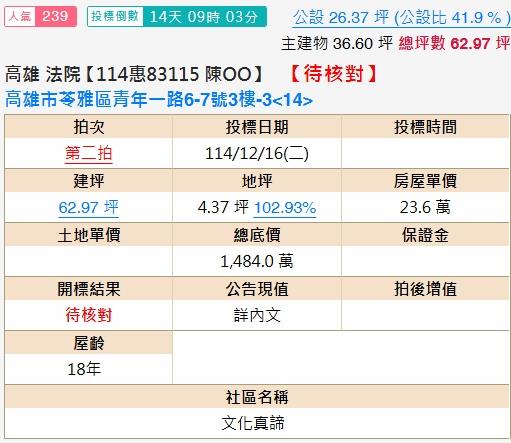 苓雅大樓法拍-2